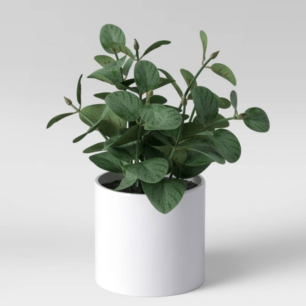 8”X7.5” Artificial Eucalyptus Plant Arrangement